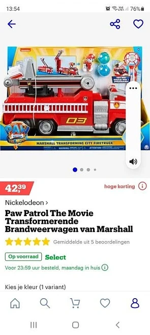 Zonet op bol.com de transforming truck van Ma...