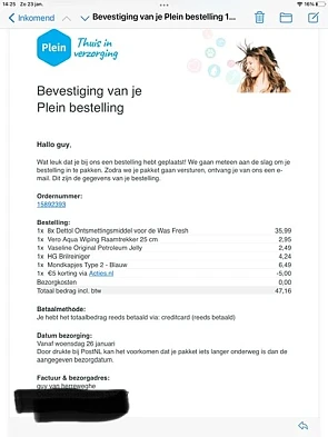 Op plein.nl volume korting op detol (normale...