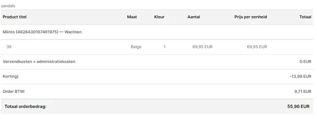 Ara slippers besteld bij Miinto: de slippers...