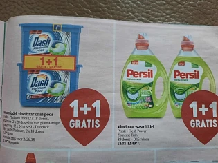 Delhaize 27/1-2/2 1+1 persil vloeibaar wasmid...
