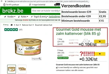 brekz Gourmet Gold mousse met zalm kattenvoer...