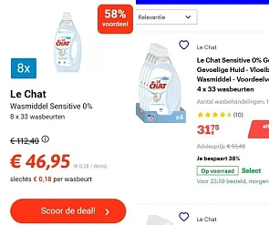 Le Chat sensitive 58% korting bij Deals. Komt...