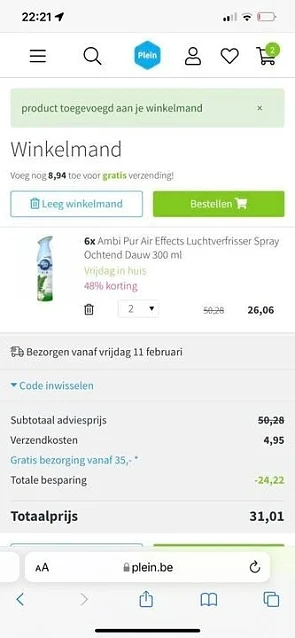 Een koopje! 6x Ambi Pur Air voor €13,03 Op b...