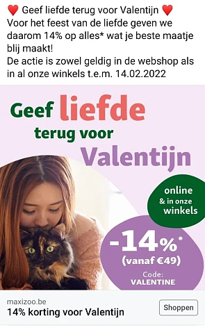 maxizoo.be -14% (vanaf €49) online en in onze...