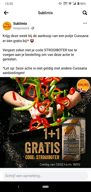 Krijg deze week bij sublimix bij aankoop van...