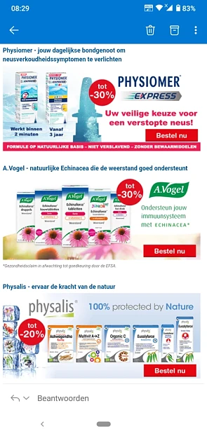 Bij farmaline.be is er tem 16/02 tot -30% op...