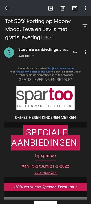 Tot 50% korting op Moony Mood, Teva & Levi's...