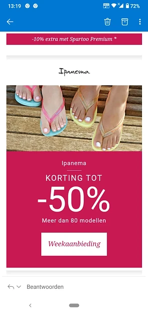 Bij spartoo.be Tot 50% korting op Ipanema, Di...