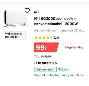 Bol.com dagdeal korting op p.a. kachels en el...