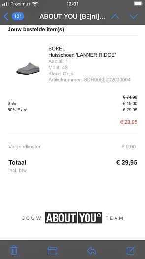 Pantoffels van Sorel bij www.aboutyou.be