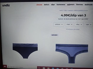 Op Undiz nu €4.99 in plaats van €6.95 per stu...