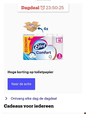 Bol.com korting op toiletpapier. Paige toilet...