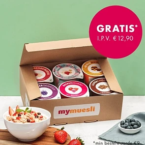 Gratis mymuesli probeerpakket t.w.v. € 12,90...