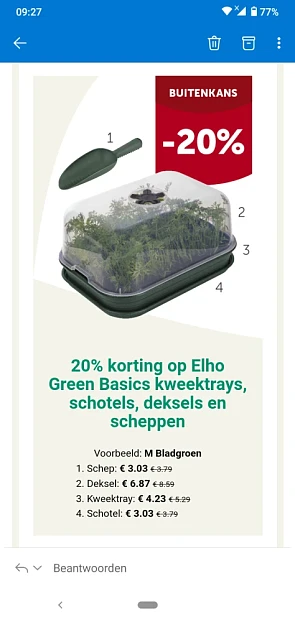 Nu tem 05/03 bij Aveve 20% korting op Elho G...
