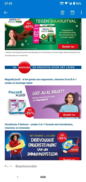 Bij farmaline.be is er tem 04/03 tot 40% kort...