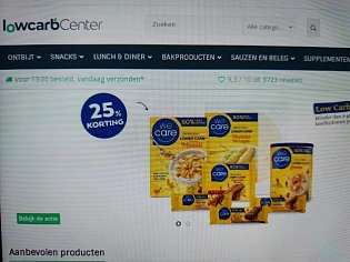 lowcarbcenter.nl 25% korting op Low Carb