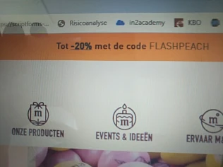 -20% bij aankoop v 100€ op alles behalve mokk...