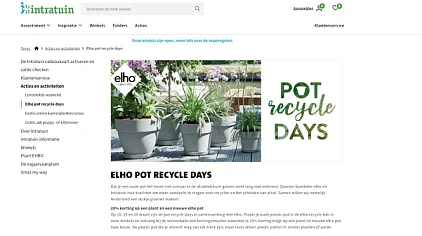 Op 18, 19 en 20 maart zijn de pot recycle day...