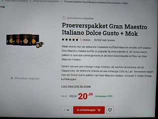 Koffiemarkt.be proeverspakket gran maestro it...
