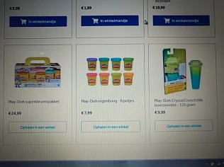 Bij Intertoys 1+1 gratis op selectie play-doh...