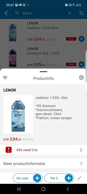 Collect and go en colruyt momenteel lenor was...