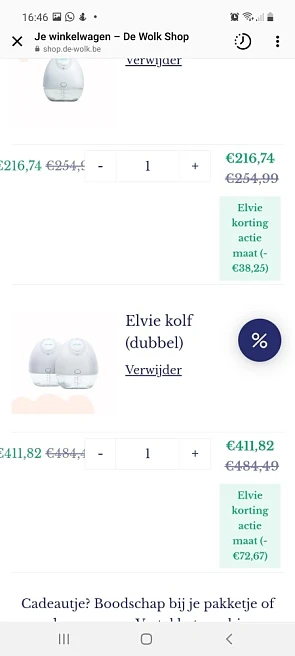 Elvie borstkolf -15% tot en met 28 maart bij...