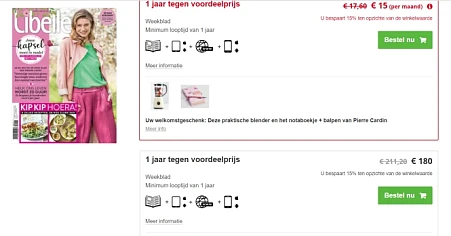 Neem een abonnement op Libelle voor €15/mnd (...