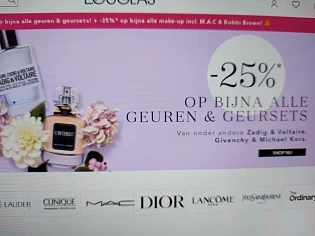 douglas.be -25% op bijna alle geuren & geurse...