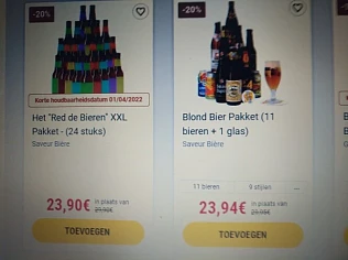 Van -20% tot -40% op kleine selectie producte...