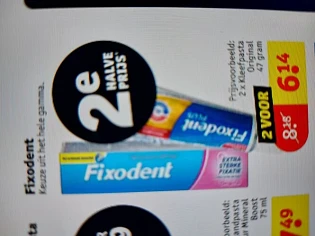 Kruidvat vanaf volgende week fixodent 2de hal...