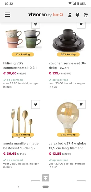 Lentevoordeel bij Vtwonen shop: mooie korting...