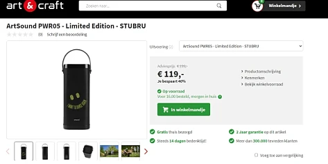 Dagdeal bij Art&Craft: -40% op ArtSound PWR05...