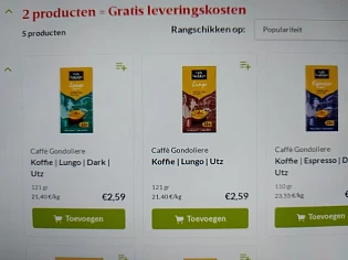 delhaize.be gratis leveringskosten met o.a. 2...