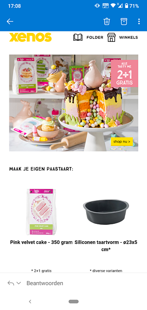 Bij xenos.be alle Tasty me 2+1 gratis en alle...