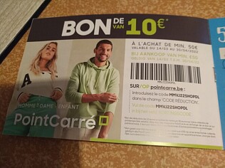 -10€ bij aankoop v 50€ op lente- en zomercoll...