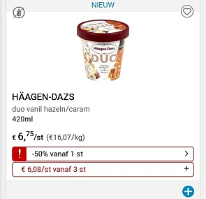 Collect&go haagen-dazs duo vanil hazeln/caram...