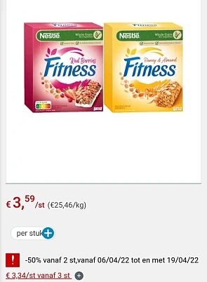 Collect&go nestle fitness repen goedkoper van...