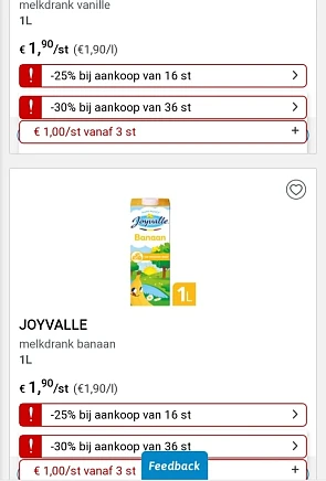 Collect&go joyvalle melkdrank vanille en bana...