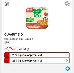 Collect&go olvarit bio rode prijs van €0,99 -...