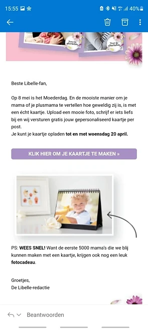 Verwen je mama met een gratis kaartje voor mo...