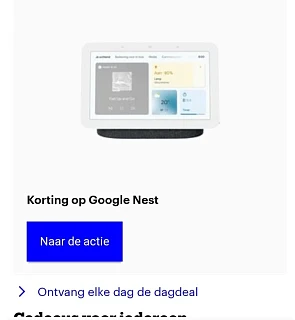 Bol.com dagdeal korting op google nest o.a. d...