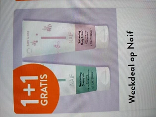 hollandandbarrett.be weekdeal op naif 1+1 gra...