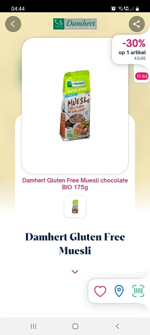 Shopnium 30% cashback damhert gluten free mue...