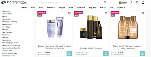 Bij haarshop.nl is er tot 50% korting op voor...