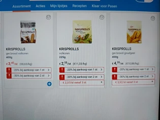 Collect&go krisprolls rode prijs of goedkoper...