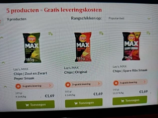 delhaize.be gratis leverinskosten met 5 produ...