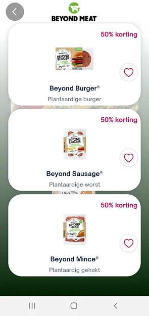 Shopmium 50% terugbetaald op beyond meat
