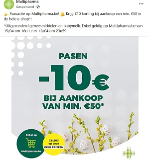 bij multipharma.be Krijg je €10 korting bij a...