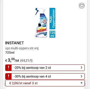 Collect&go instanet goedkoper vanaf 3 stuks e...
