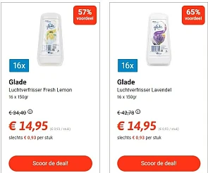 Glade luchtverfrisser aan € 0,93 per stuk! 🌸...